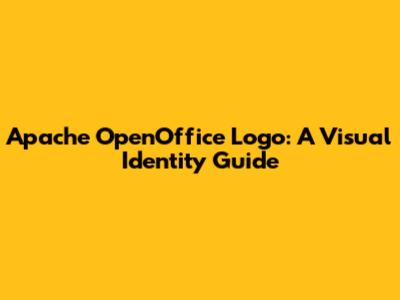 Apache OpenOffice Logo: A Visual Identity Guide