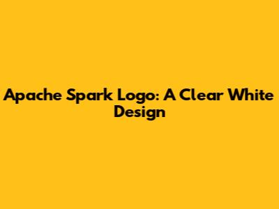 Apache Spark Logo: A Clear White Design