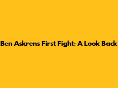 Ben Askren's First Fight: A Look Back