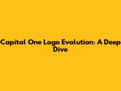 Capital One Logo Evolution: A Deep Dive