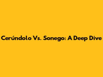 Cerúndolo Vs. Sonego: A Deep Dive
