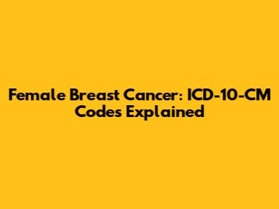 Female Breast Cancer: ICD-10-CM Codes Explained