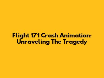 Flight 171 Crash Animation: Unraveling The Tragedy