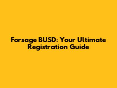 Forsage BUSD: Your Ultimate Registration Guide