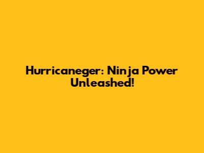 Hurricaneger: Ninja Power Unleashed!
