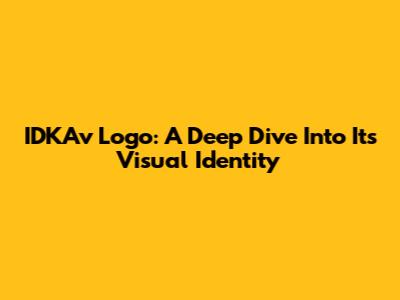 IDKAv Logo: A Deep Dive Into Its Visual Identity