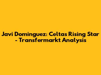 Javi Dominguez: Celta's Rising Star - Transfermarkt Analysis