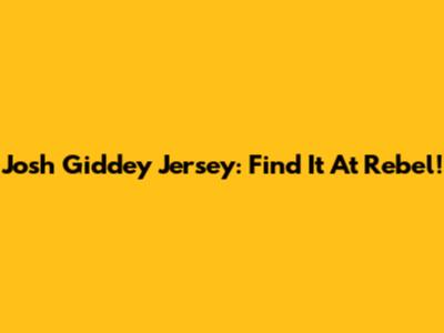 Josh Giddey Jersey: Find It At Rebel!