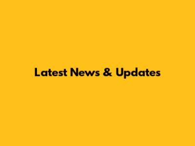 Latest News & Updates