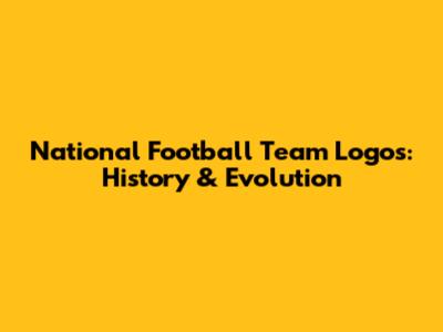 National Football Team Logos: History & Evolution