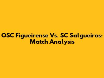 OSC Figueirense Vs. SC Salgueiros: Match Analysis