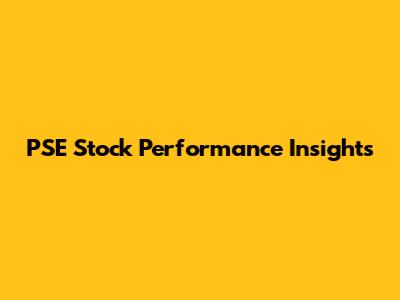 PSE Stock Performance Insights