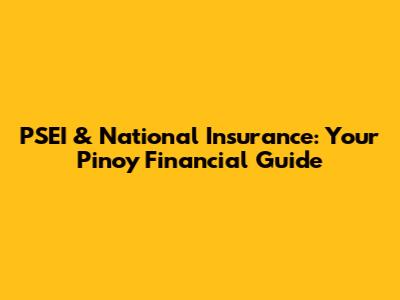 PSEI & National Insurance: Your Pinoy Financial Guide