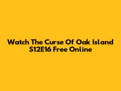 Watch The Curse Of Oak Island S12E16 Free Online