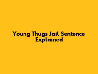 Young Thug's Jail Sentence Explained