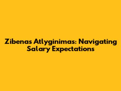 Zibenas Atlyginimas: Navigating Salary Expectations